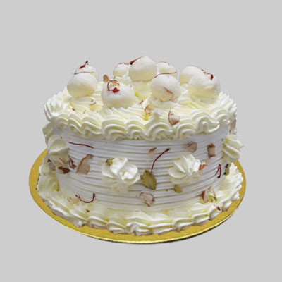 "Round shape Pineapple Rasagulla cake - 1kg - Click here to View more details about this Product